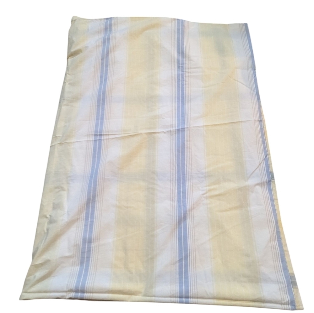 90s Eddie Bauer Duvet Cover Twin Plaid Yellow Blue White Cottagecore Preppy - Picture 4 of 7